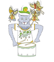 Cozmic cat by artist rick clement